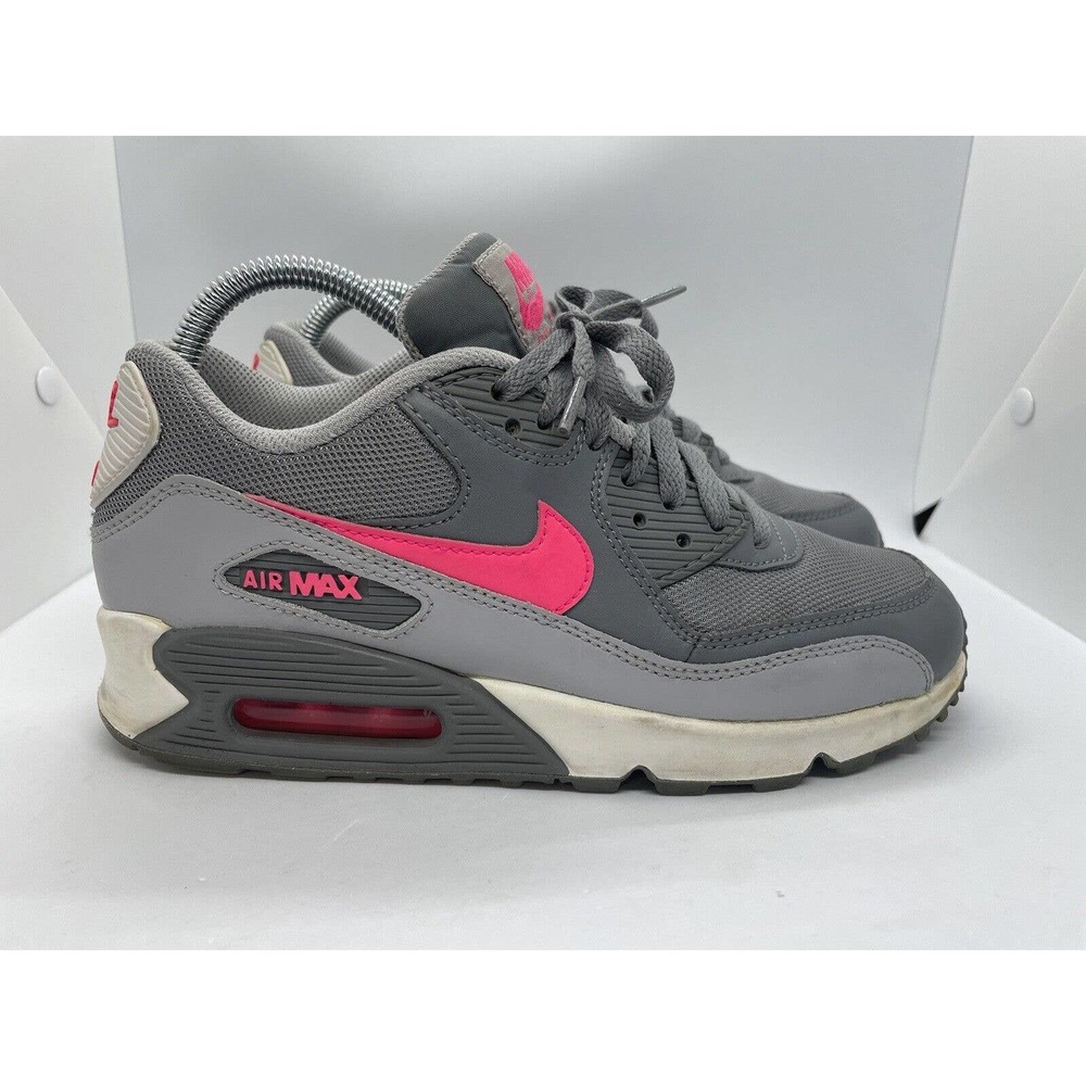 Nike Air Max Shoes Mesh 724855-007 Gray Pink Women Kids Sz 6Y Sneakers